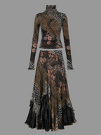 Ensemble Roberto Cavalli imprimé mélangé rare