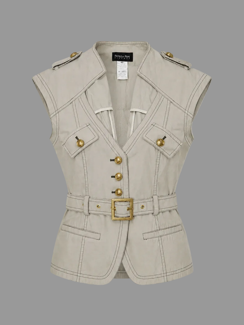 Gilet Patrizia Pepe à boutons militaires