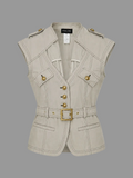 Gilet Patrizia Pepe à boutons militaires