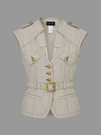 Gilet Patrizia Pepe à boutons militaires