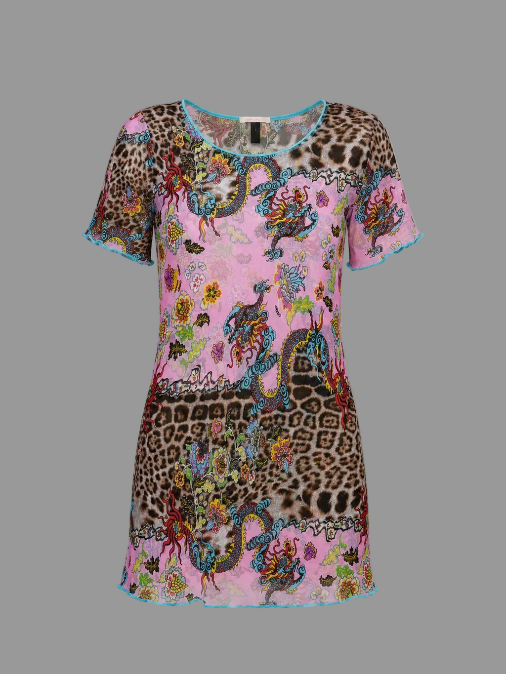 Robe courte Roberto Cavalli coupe asiatique