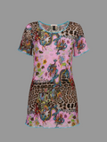 Robe courte Roberto Cavalli coupe asiatique