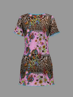 Robe courte Roberto Cavalli coupe asiatique