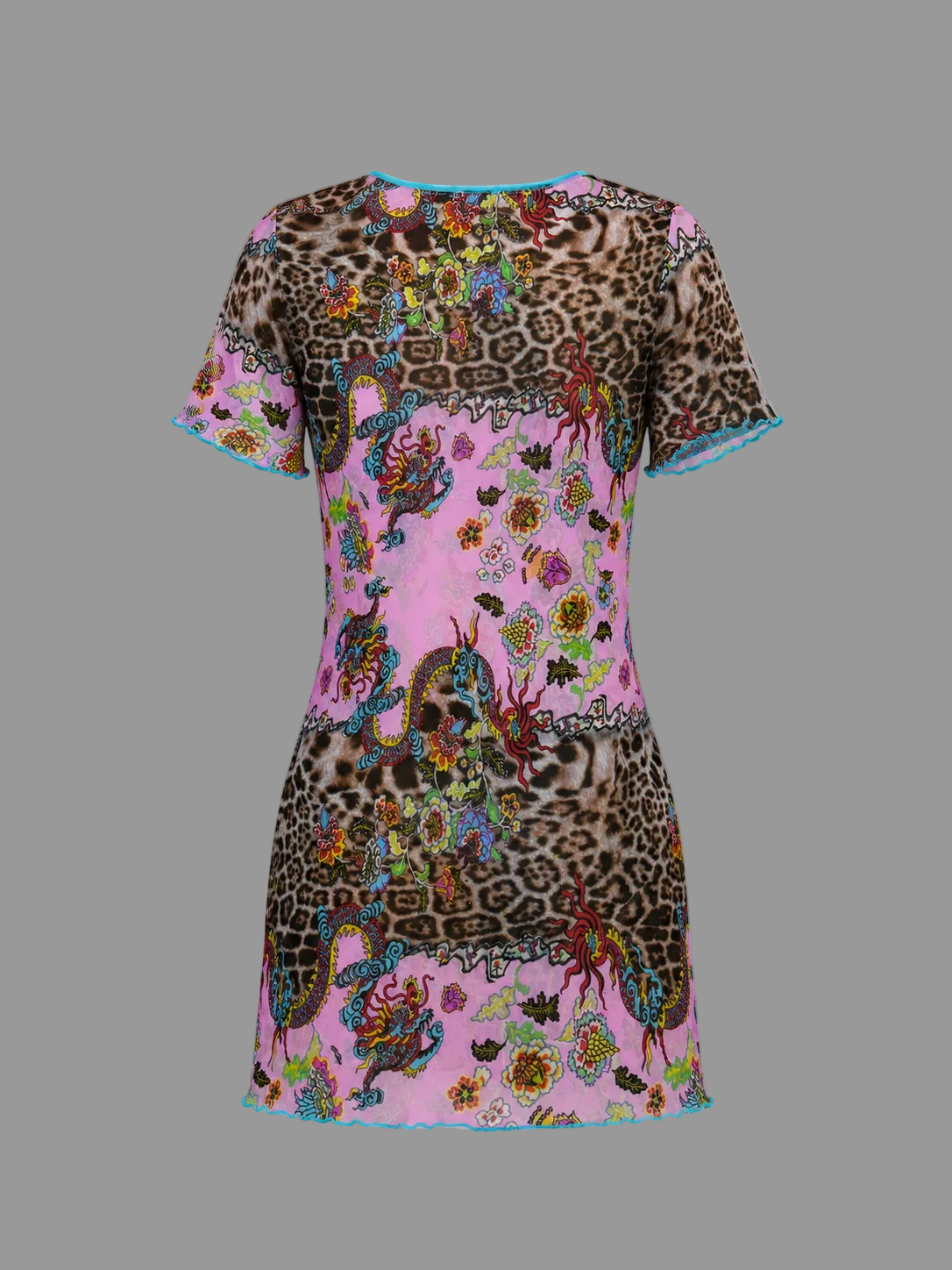 Robe courte Roberto Cavalli coupe asiatique