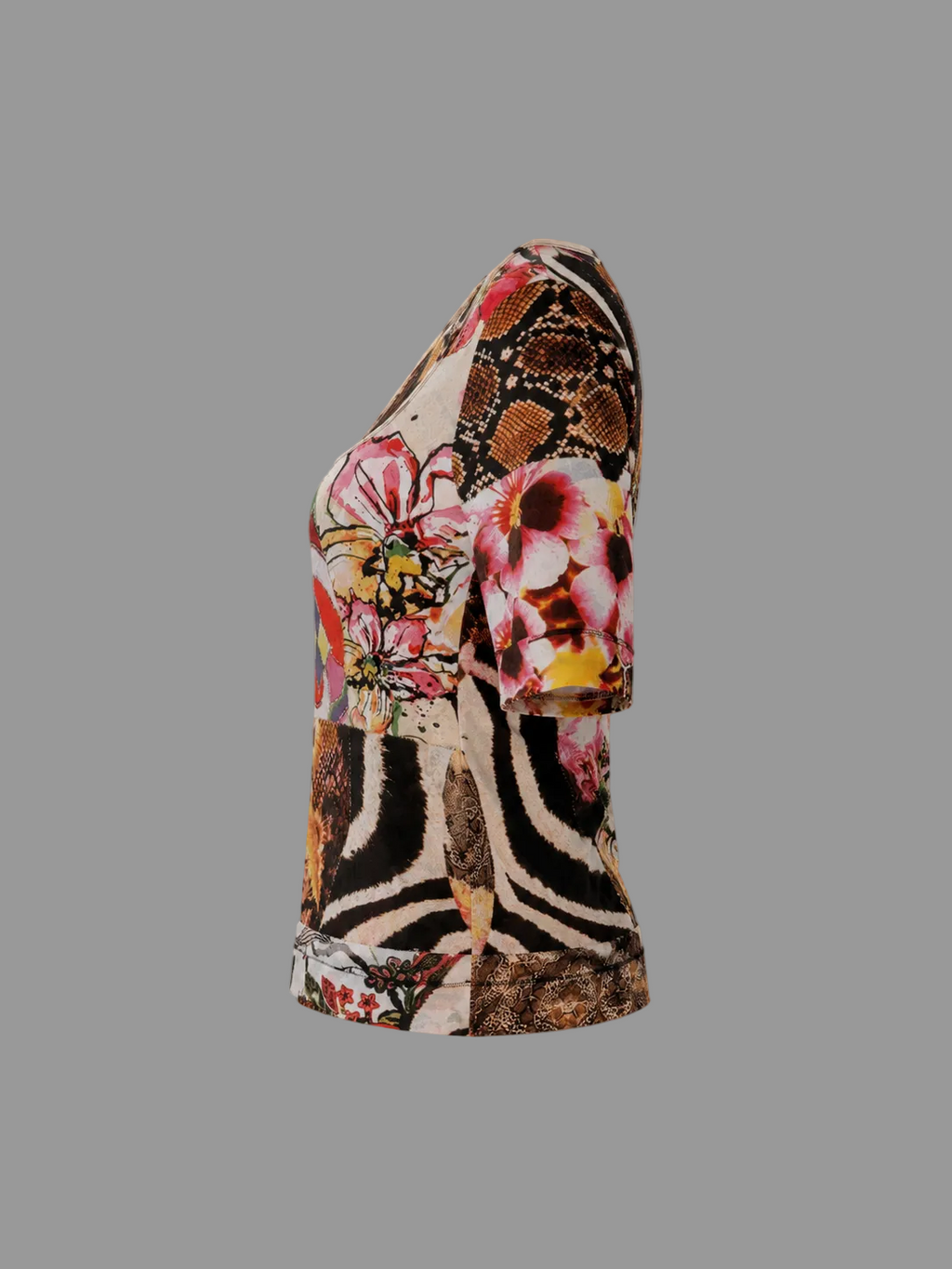 Top imprimé animal et floral Roberto Cavalli