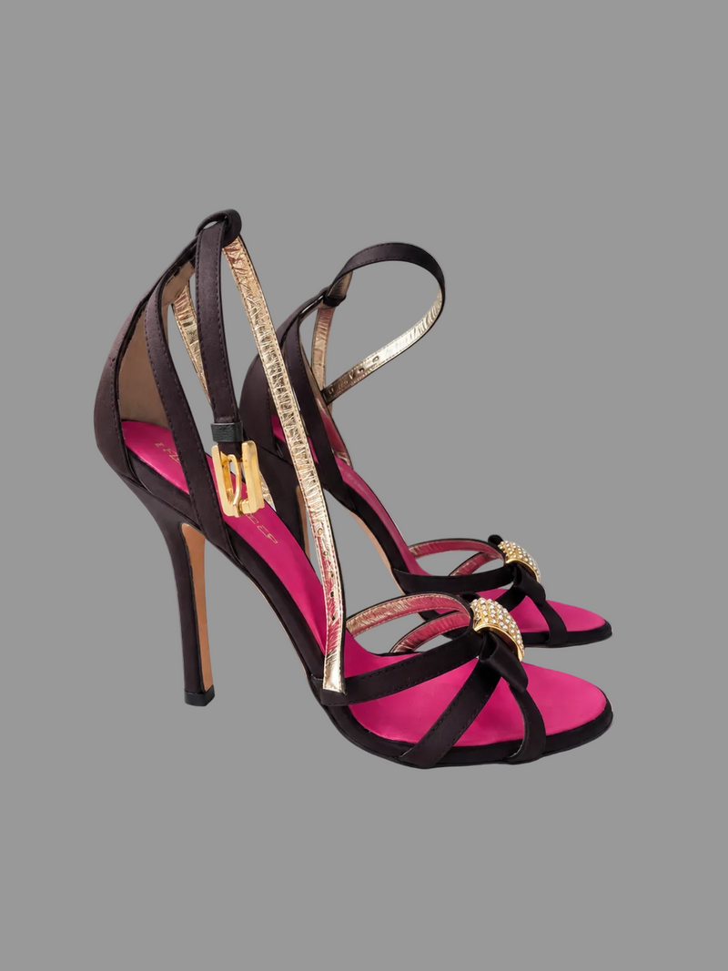 Sandales à talons en satin Dsquared2