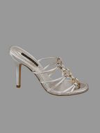Sandales Ralph Lauren argentées et dorées